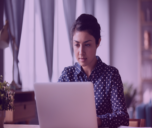 Man looking at his laptop